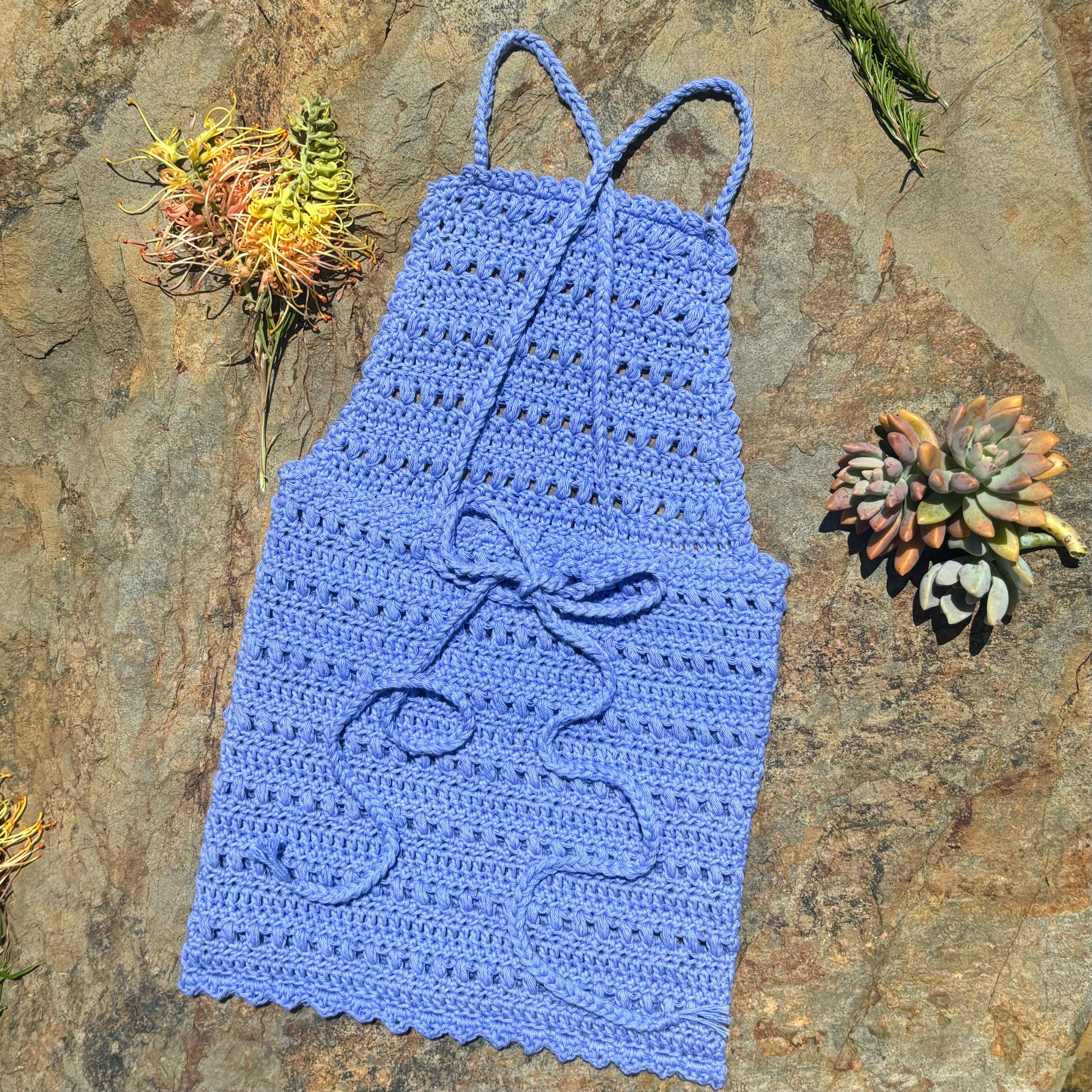 Crochet Pattern- Daisy Halter Dress Pinafore for Toddler & Child