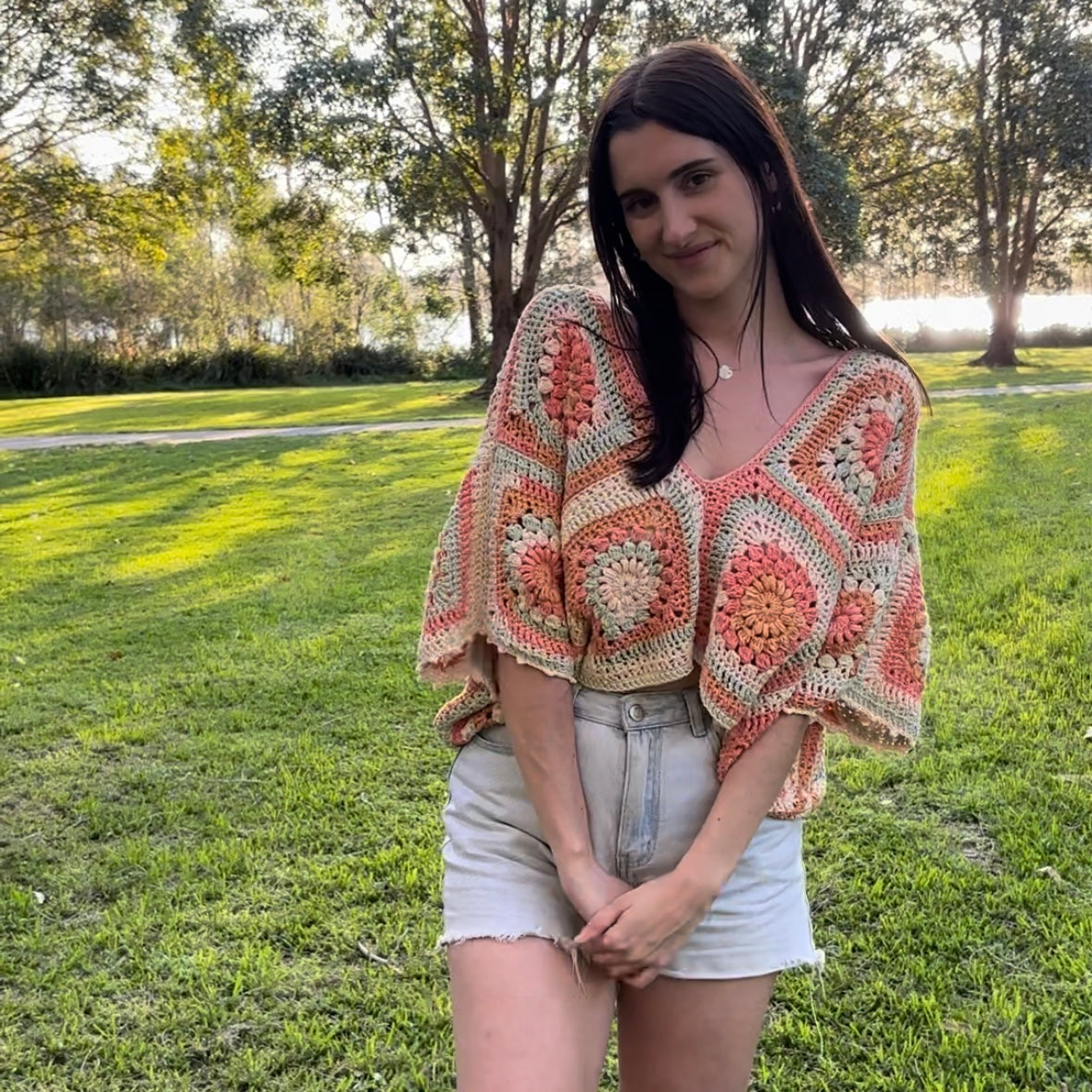 Crochet Pattern- Sunshine Summer Crochet Top- Swimwear Cover Up Crochet Womens Shirt