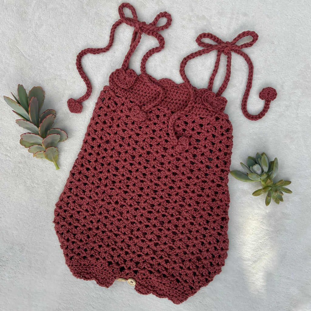 Crochet Pattern- Sweetheart Romper for Baby and Toddler - Baby Toddler Summer Outfit Romper Overalls