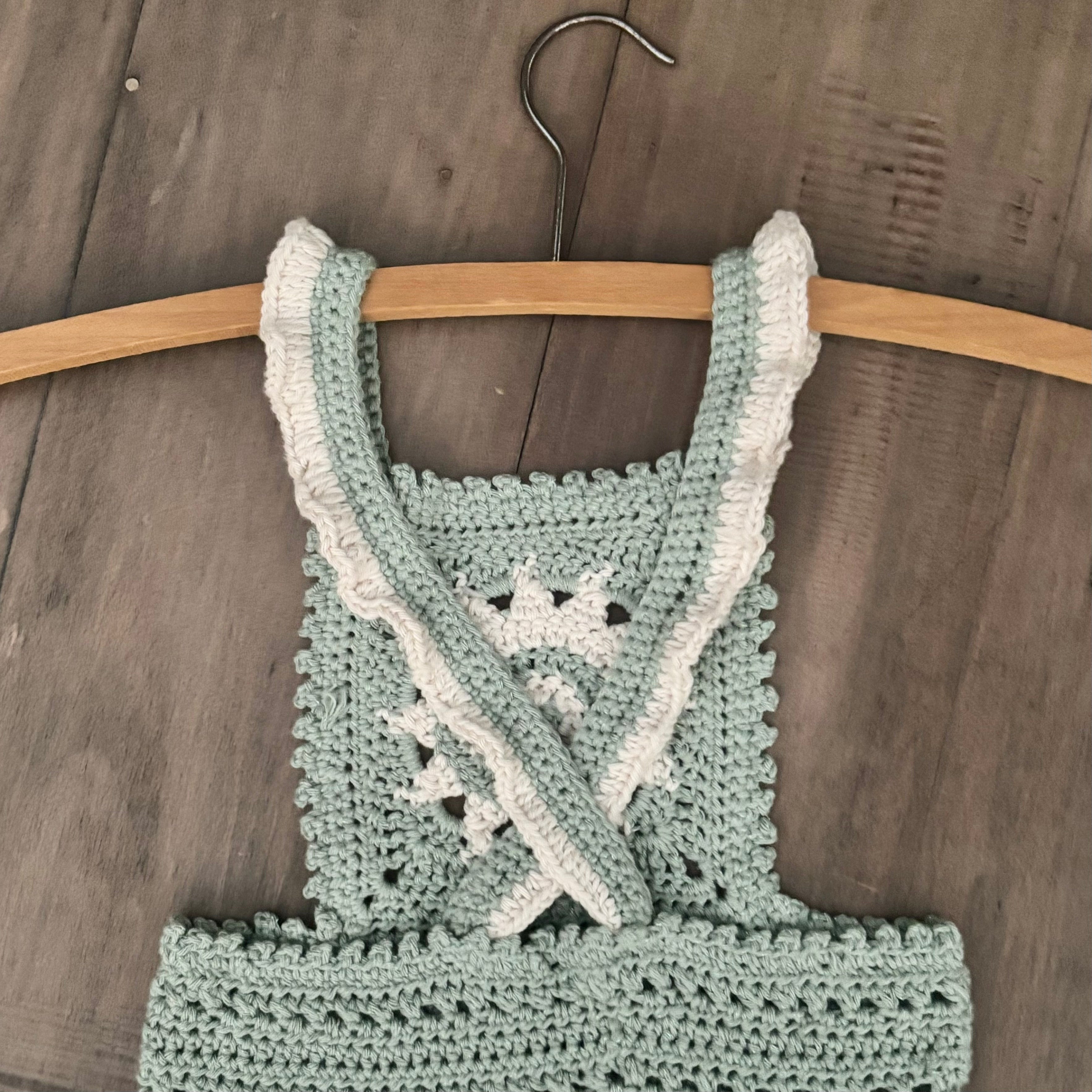Crochet Pattern- Sunny Overalls for Baby and Toddler - Baby Toddler Summer Outfit Romper