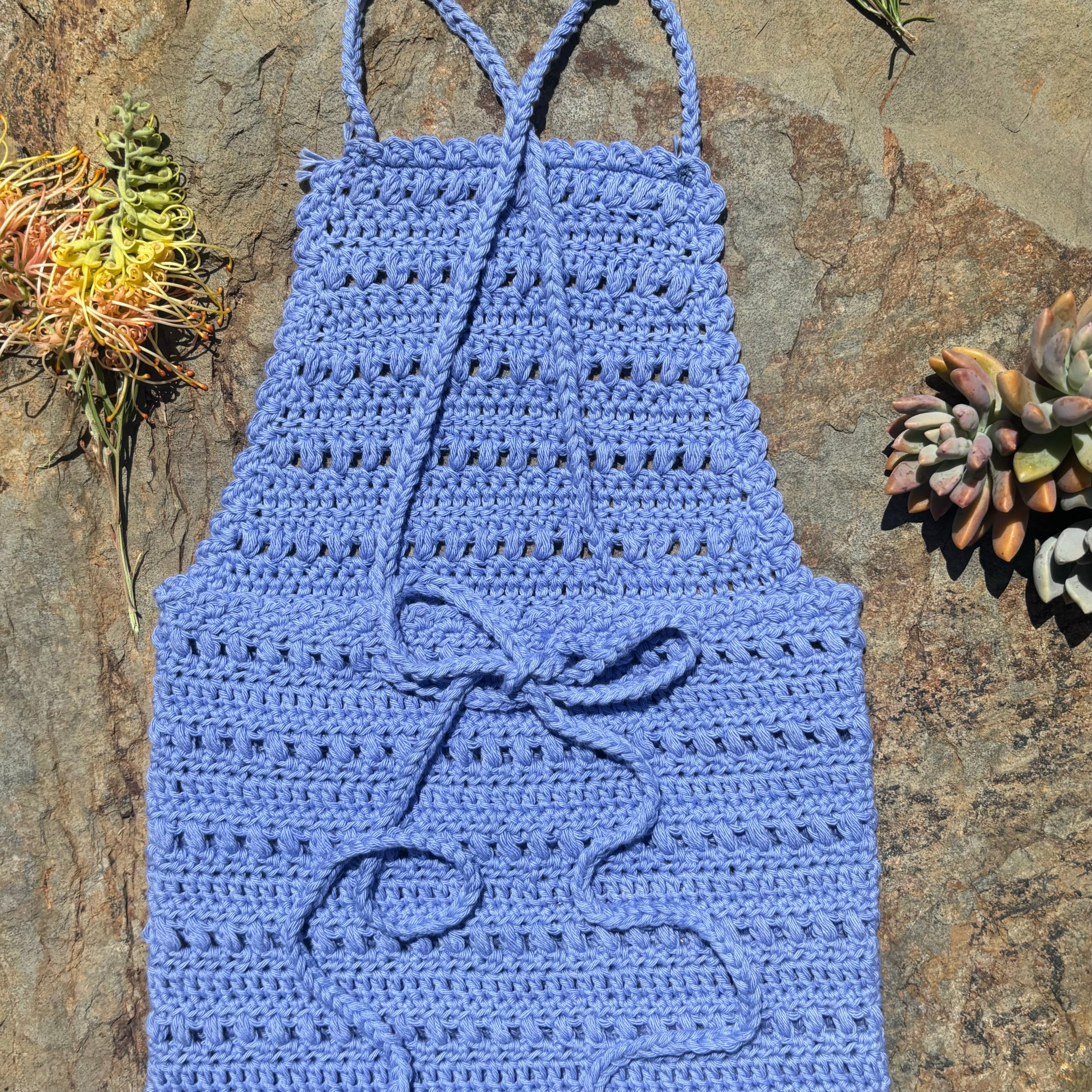 Crochet Pattern- Daisy Halter Dress Pinafore for Toddler & Child