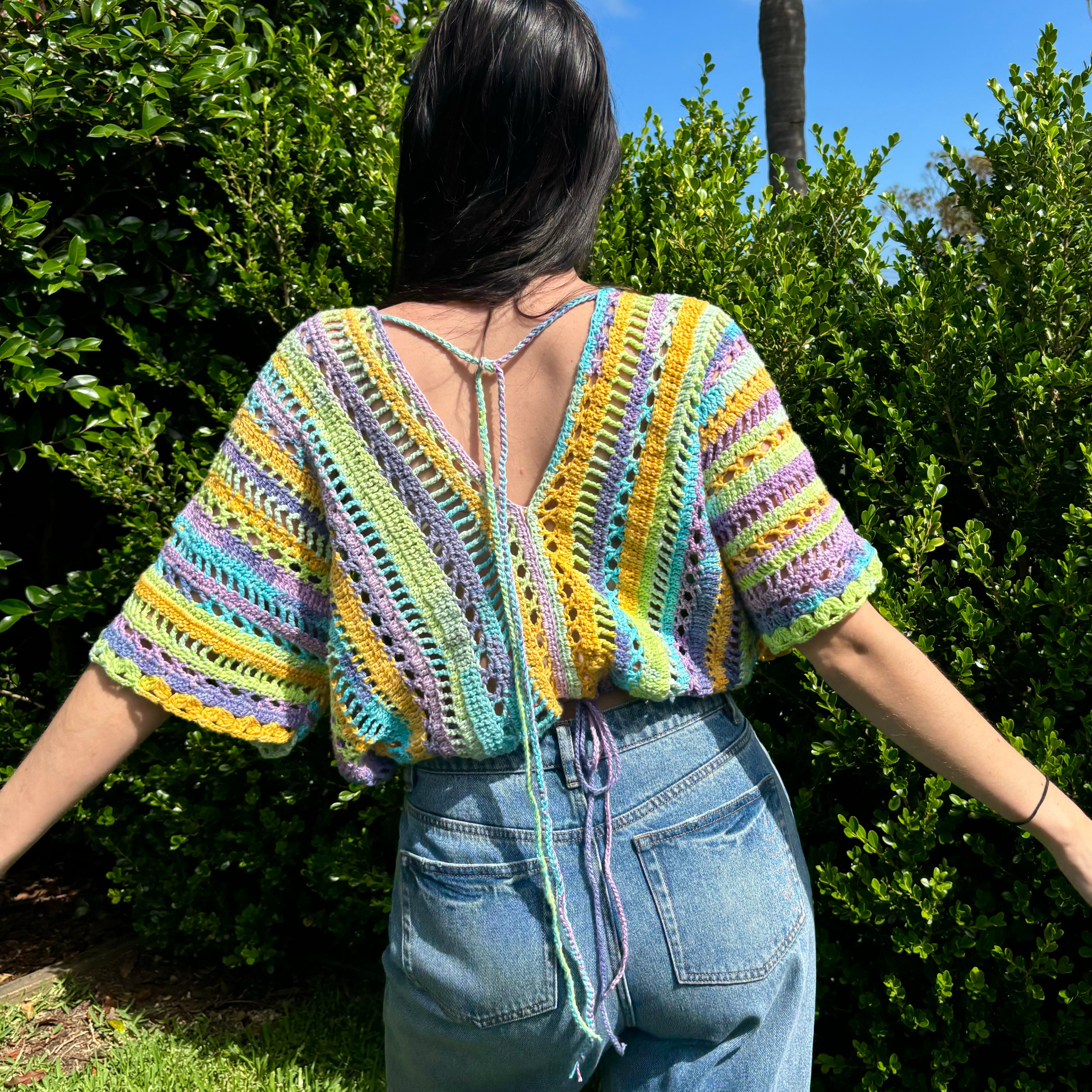 Crochet Pattern- Sunny Summer Crochet Top- Swimwear Cover Up Crochet Womens Shirt- Crochet Summer Clothing