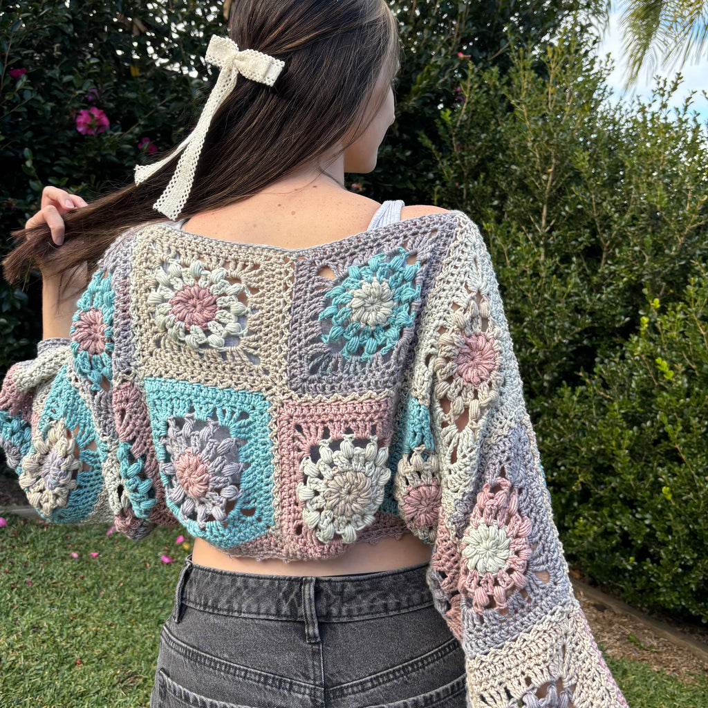 Crochet Pattern- Sunflower Crochet Sweater- Womens Girls Crochet Jumper Winter Summer