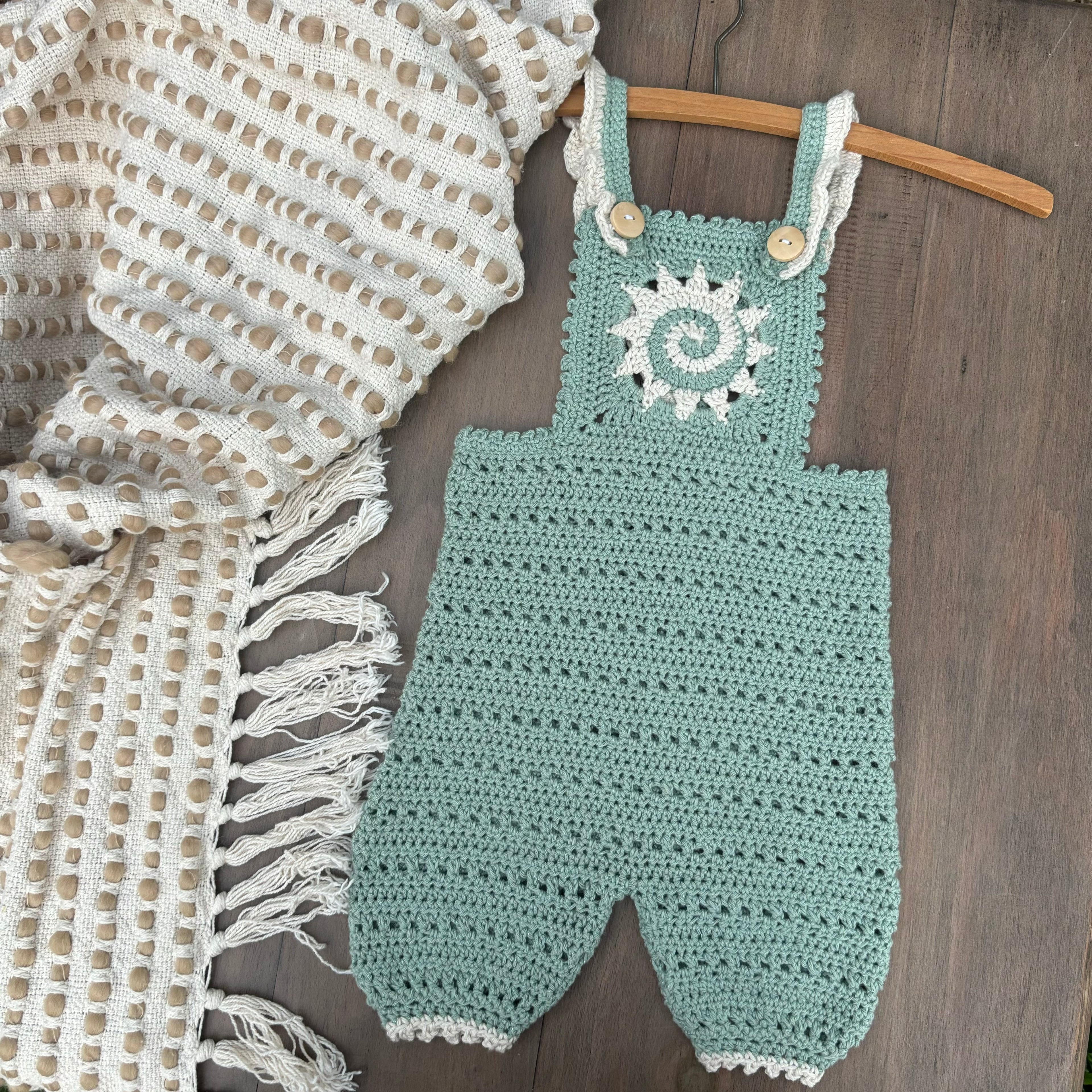 Crochet Pattern- Sunny Overalls for Baby and Toddler - Baby Toddler Summer Outfit Romper