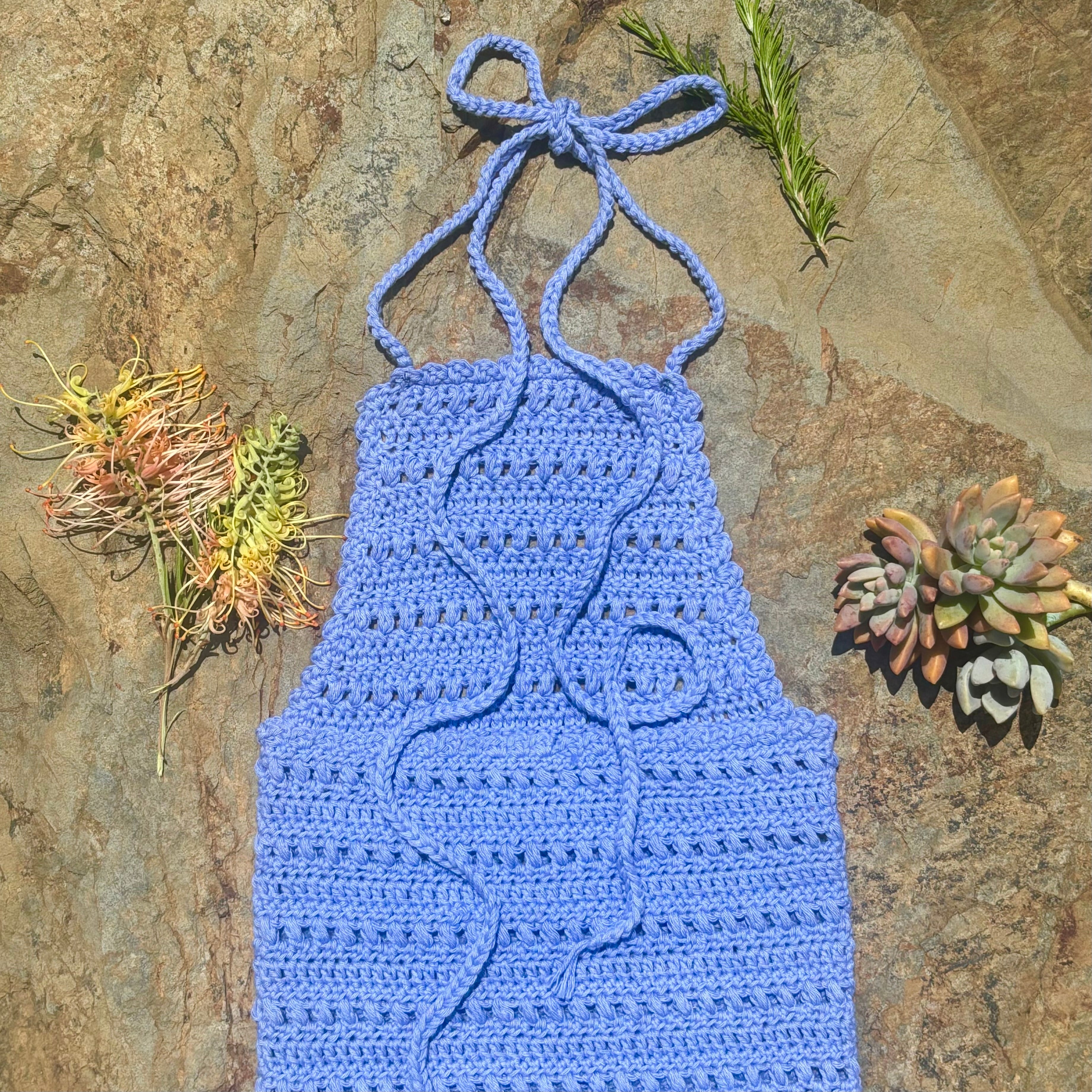 Crochet Pattern- Daisy Halter Dress Pinafore for Toddler & Child