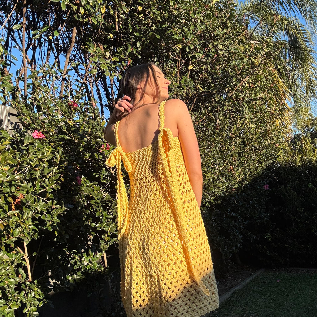 Crochet Pattern- Babydoll Crochet Dress- Womens Crochet Summer Festival Beach Dress