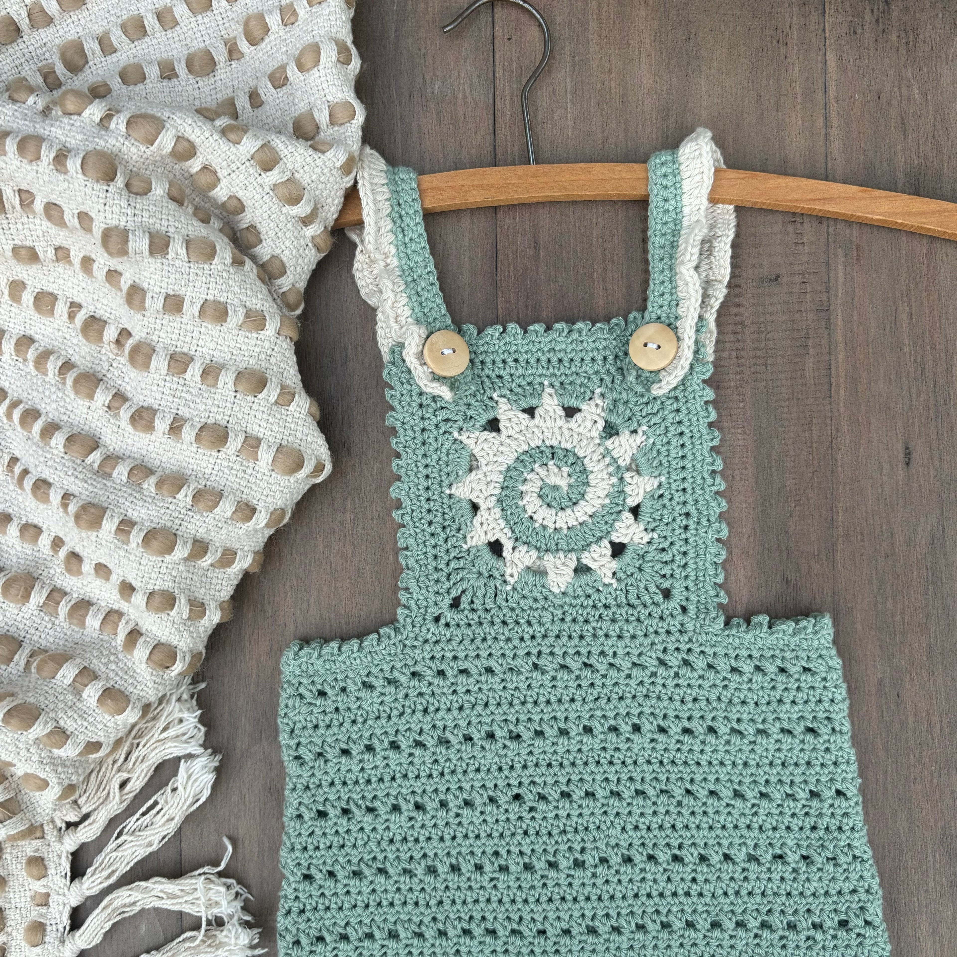 Crochet Pattern- Sunny Overalls for Baby and Toddler - Baby Toddler Summer Outfit Romper
