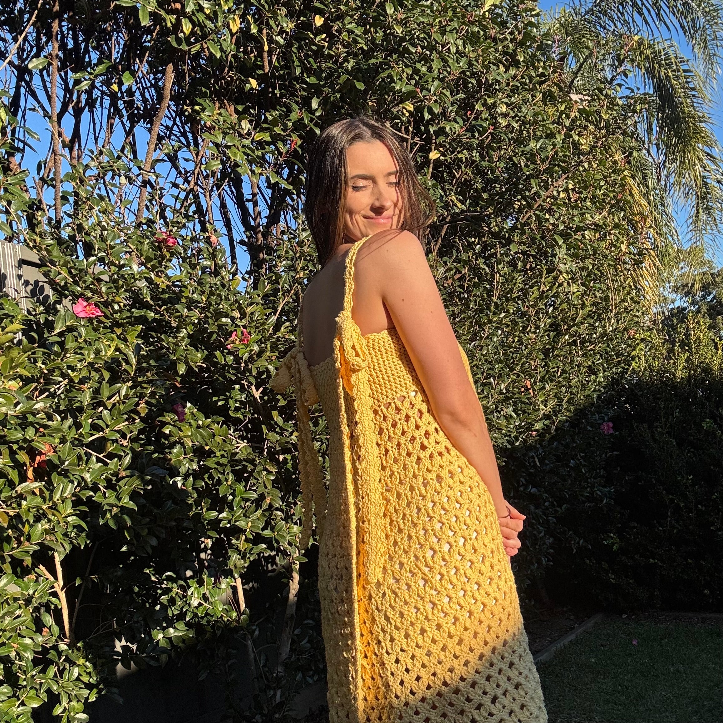 Crochet Pattern- Babydoll Crochet Dress- Womens Crochet Summer Festival Beach Dress