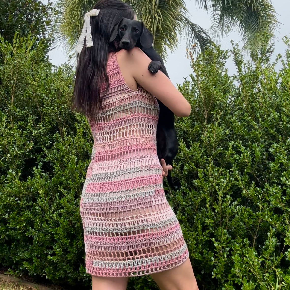 Crochet Pattern- Sherbet Mesh Crochet Dress- Women’s Summer Beach Cover-Up Dress